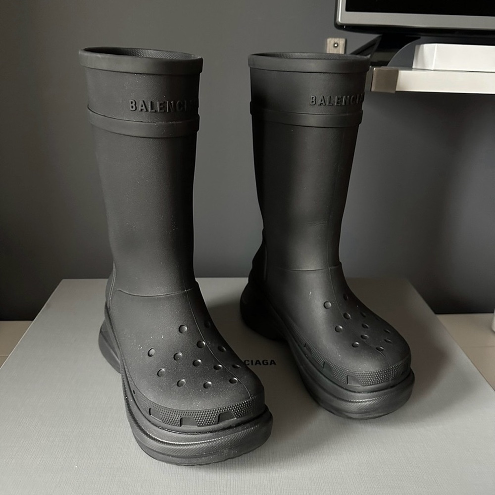 Balenciaga croc boots